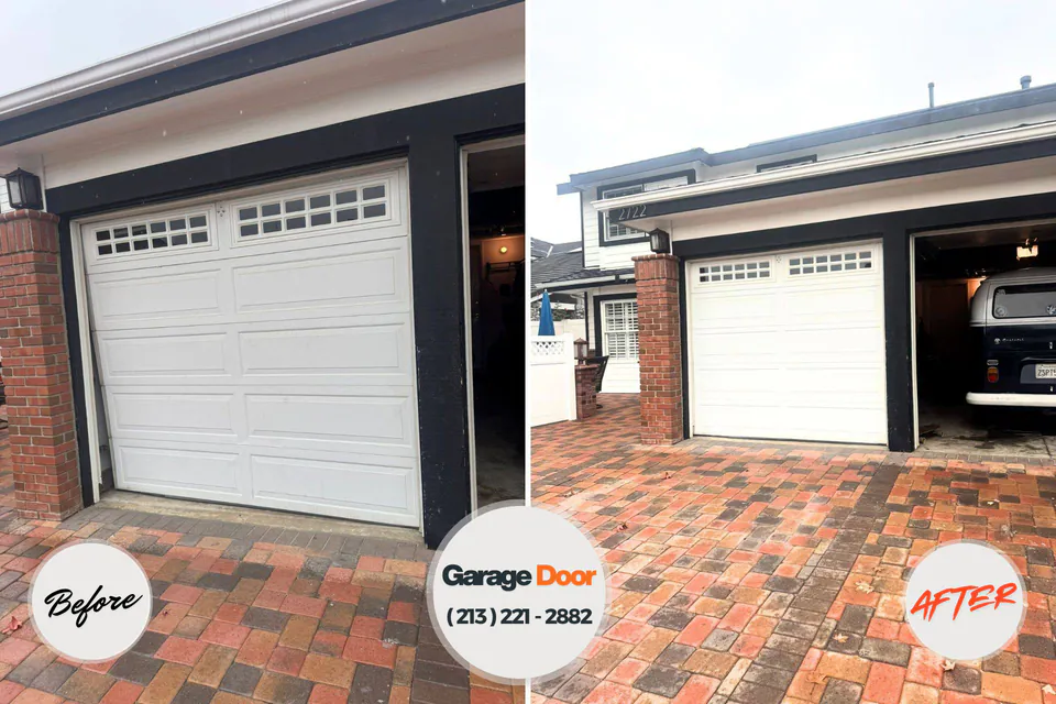 Before and after: garage door repair Hermitage, PA